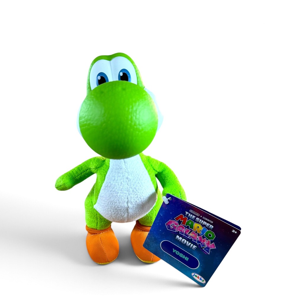 Nintendo Super Mario Movie Yoshi Plush Jakks Pacific Green Dinosaur Figure NWT